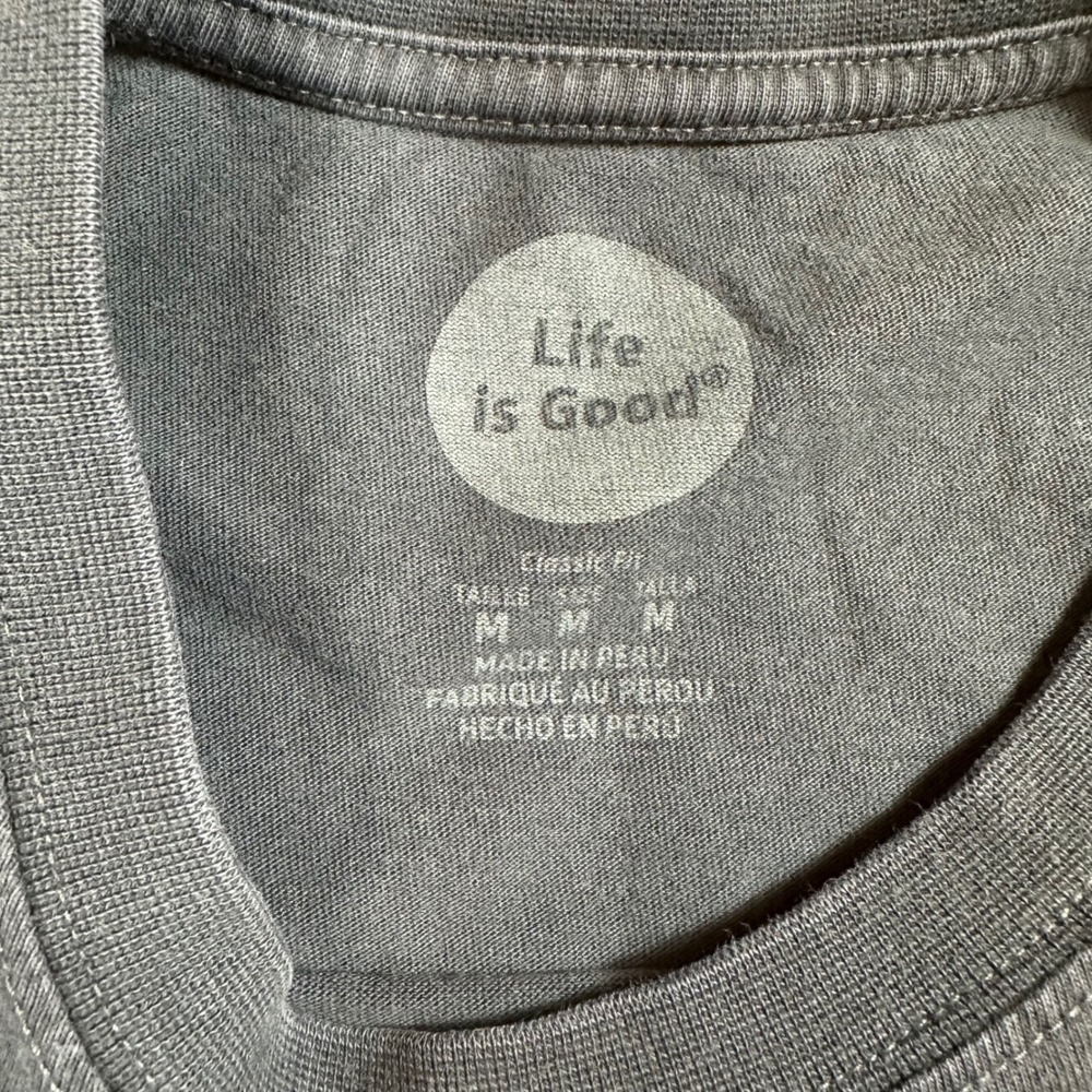 Life is Good Fright On Bat Graphic‎ Long Sleeve T Shirt Mens Medium - Picture 3 of 11